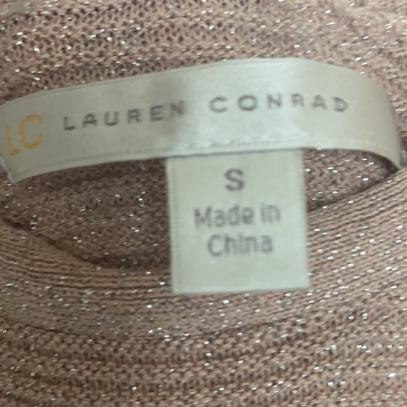 Pink sparkle sweater with tie neck back - Picture 1 of 3